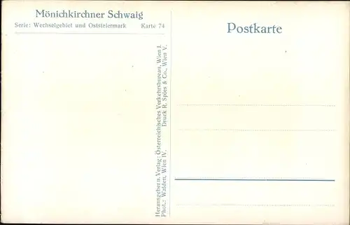 Ak Mönichkirchen in Niederösterreich, Mönichkirchner Schwaig, Winter
