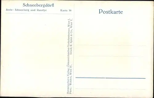 Ak Schneebergdörfl Niederösterreich, Dorfpartie