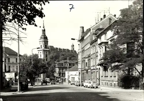 Foto Ak Greiz im Vogtland, August Bebel Straße