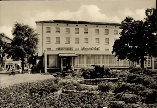 Ak Nordhausen am Harz, HO-Hotel Handelshof am Albert-Kuntz-Platz