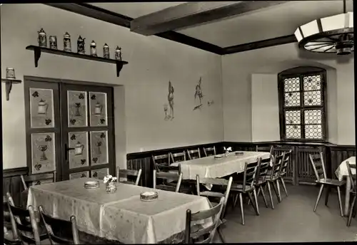 Ak Wandersleben Drei Gleichen Thüringen, Gasthaus Freudental, Bauernstube