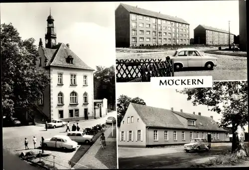 Ak Möckern im Jerichower Land, Rathaus, Waldstraße, Gaststätte Sportheim