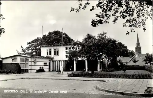 Ak Hengelo Overijssel Niederlande, Wijkgebouw Groene Kruis