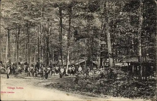 Ak Indien, Village, Soldaten