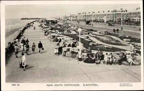 Ak Blackpool Lancashire England, New South Promenade