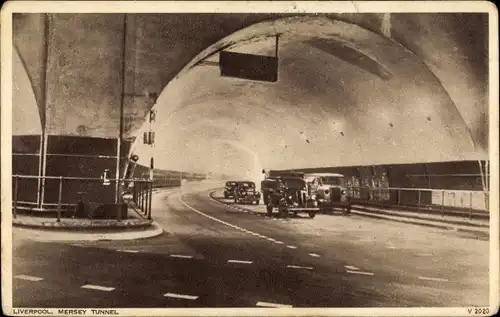 Ak Liverpool Merseyside England, Mersey Tunnel