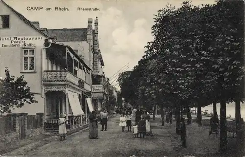 Ak Kamp Bornhofen am Rhein, Rheinstraße, Hotel und Restaurant