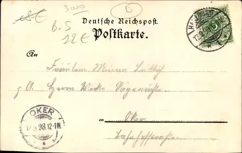 Litho Bad Harzburg am Harz, Gruß vom Silberborn, Rehe, Elfenstein