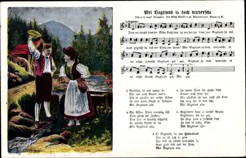 Lied Ak Mei Vogtland is doch wunersche, Hilmar Mückenberger, Trachten