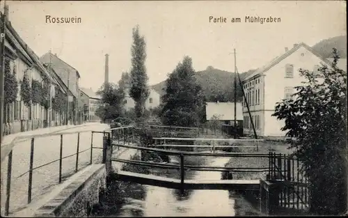 Ak Roßwein in Sachsen, Am Mühlgraben