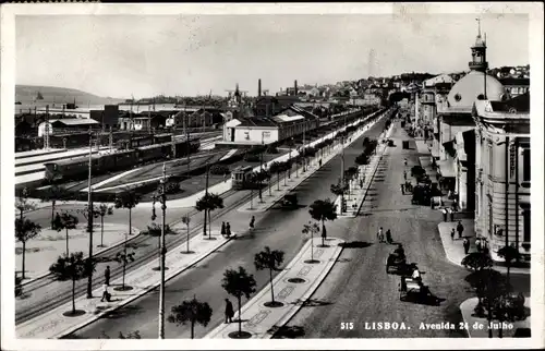 Ak Lisboa Lissabon Portugal, Avenida 24 de Julho