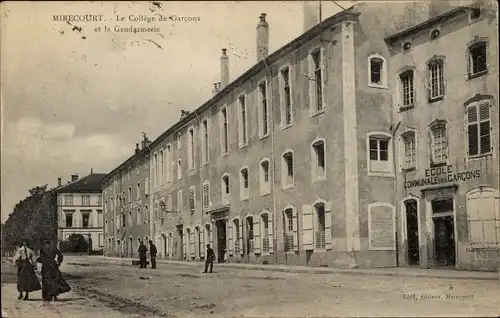 Ak Mirecourt Lothringen Vosges, Le College de Garcons et la Gendarmerie