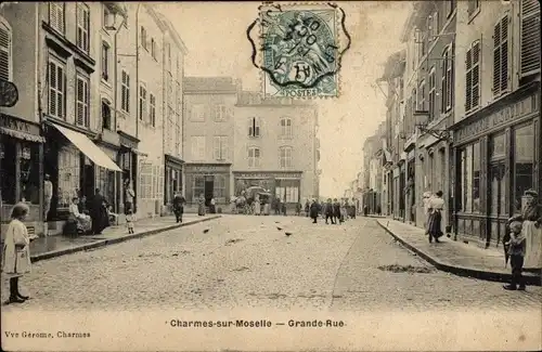 Ak Charmes sur Moselle Vosges, Grande Rue