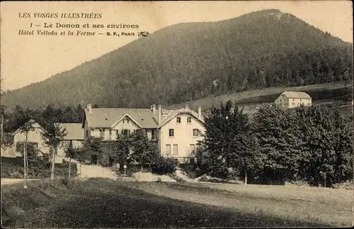 Ak Le Donon Hohe Donne Elsass Bas Rhin, Hotel Velleda et la Ferme