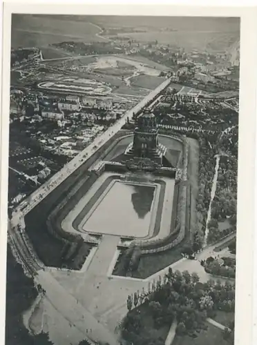 Sammelbild Zeppelin-Weltfahrten Bild 250, Deutschland-Fahrten, Leipzig, Völkerschlachtdenkmal