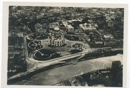Sammelbild Zeppelin Weltfahrten Bild 205 Moskau Fahrt 1930 Erlöserkirche, Luftaufnahme