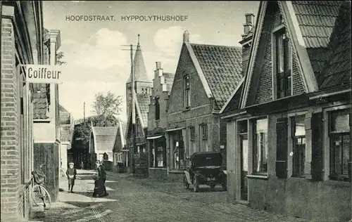 Ak Hyppolitushoef Hippolytushoef Wieringen Nordholland Niederlande, Hoofdstraat, Coiffeur
