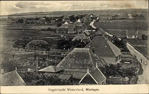 Ak Westerland Wieringen Nordholland, Vogelvlucht, Luftbild