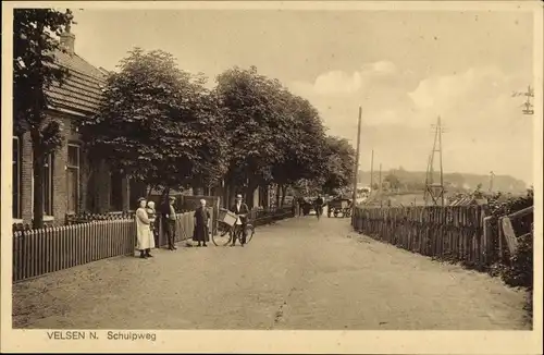 Ak Velsen Nordholland, Schulpweg