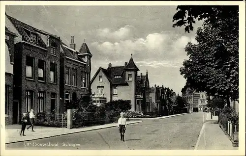 Ak Schagen Nordholland Niederlande, Landbouwstraat