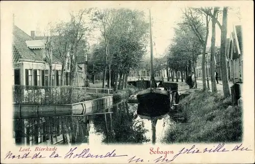 Ak Schagen Nordholland Niederlande, Loet. Bierkade