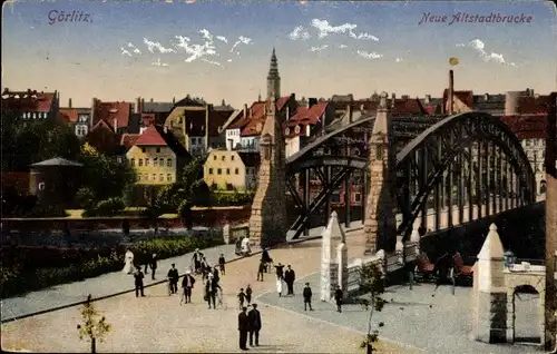 Ak Görlitz in der Lausitz, Neue Altstadtbrücke