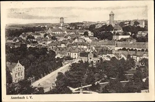 Ak Auerbach im Vogtland, Panorama