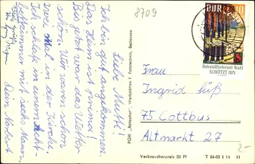 Ak Herrnhut in Sachsen, Teilansicht