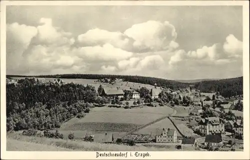 Ak Deutschneudorf im Erzgebirge, Panorama