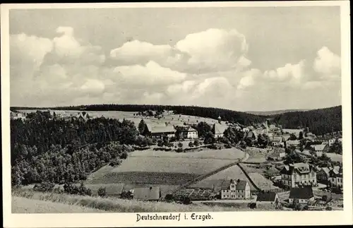 Ak Deutschneudorf im Erzgebirge, Panorama