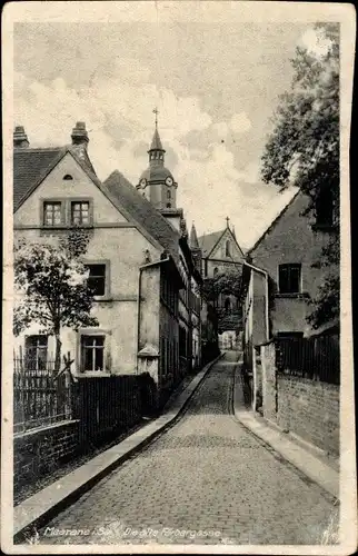 Ak Meerane in Sachsen,  alte Färbergasse