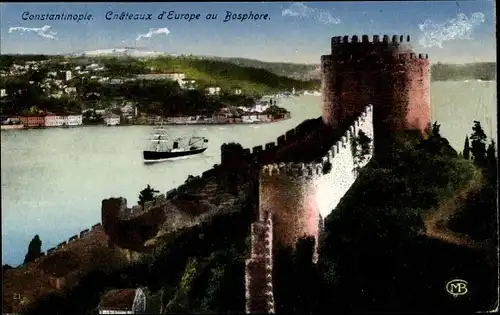 Ak Konstantinopel Istanbul Türkei, Chateaux d'Europe et Bosphore