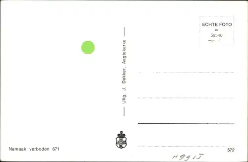 Ak Aagtekerke Zeeland Niederlande, Kerk Geref. Gemeente