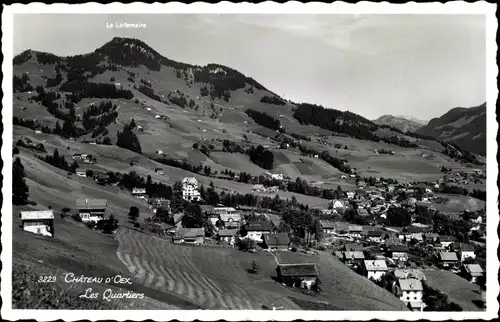 Ak Château d'Œx Kanton Waadt, Les Quartiers