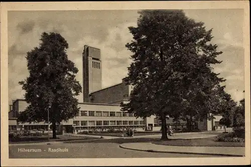 Ak Hilversum Nordholland Niederlande, Raadhuis