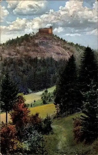 Ak Sobieszów Hermsdorf Kynast  Jelenia Góra Hirschberg im Riesengebirge, Zamek Chojnik, Burg Kynast