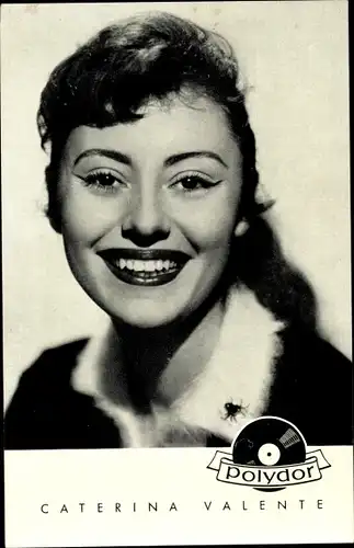 Ak Sängerin Caterina Valente, Portrait, Polydor