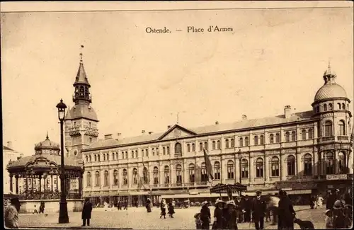 Ak Oostende Ostende Westflandern, Place d'Armes