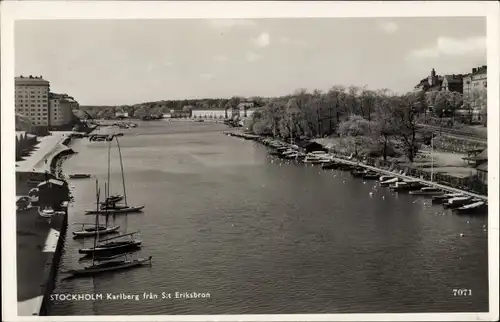 Ak Stockholm Schweden, Karlberg fran St. Eriksbron