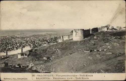 Ak Saloniki Griechenland, Vue Panoramique, Yedi Koule