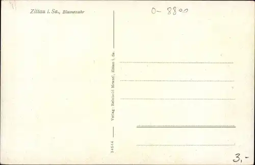 Ak Zittau in der Oberlausitz, Blumenuhr