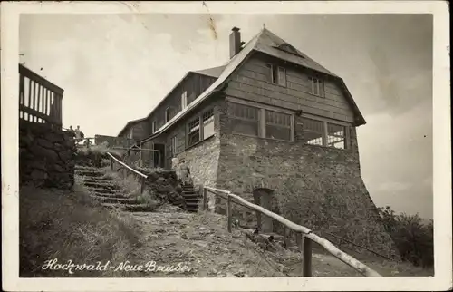 Ak Oybin Sachsen, Neue Baude auf dem Hochwald, Hochwaldbauden