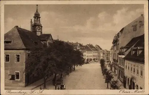 Ak Ronneburg im Kreis Greiz Thüringen, Oberer Markt