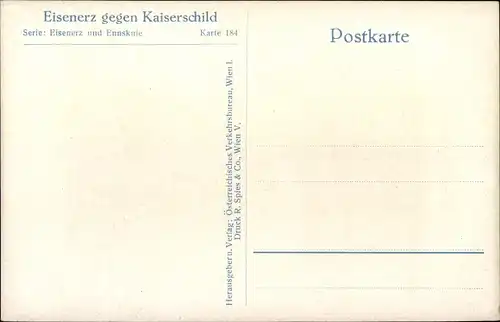 Ak Eisenerz Steiermark, Teilansicht gegen Kaiserschild