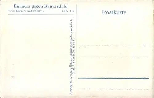 Ak Eisenerz Steiermark, Teilansicht gegen Kaiserschild