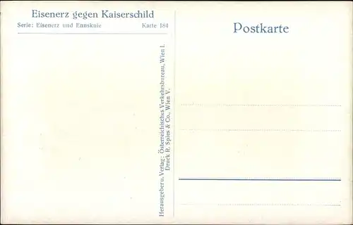 Ak Eisenerz Steiermark, Teilansicht gegen Kaiserschild