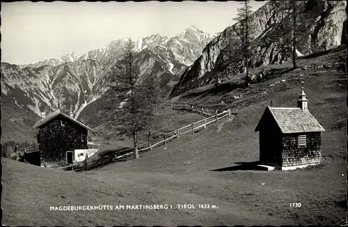 Ak Tirol, Magdeburgerhütte am Martinsberg