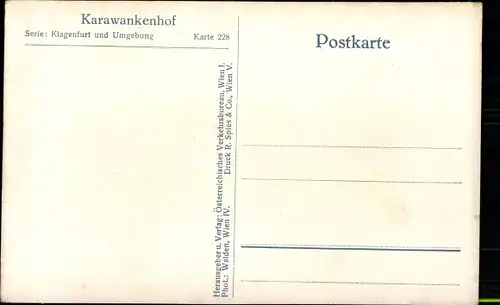 Ak Klagenfurt am Wörthersee Kärnten, Karawankenhof