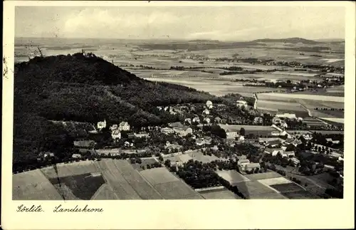 Ak Görlitz in der Lausitz, Landeskrone, Panorama