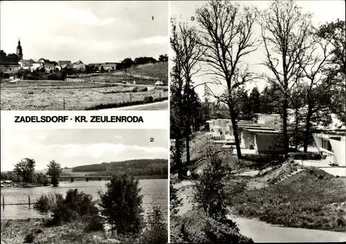 Ak Zadelsdorf Zeulenroda Thüringen, Talsperre, Bungalowdorf, Blick auf den Ort